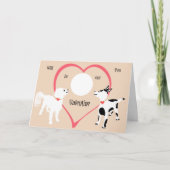 2匹の犬からバレンタインデーのカード、あなたの写真を追加。 シーズンカード (正面)