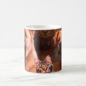 2匹の犬と猫 コーヒーマグカップ (中央)