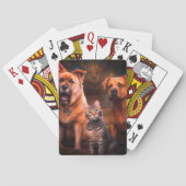 2匹の犬と猫 トランプ (裏面)