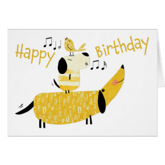2匹の犬と鳥の歌う誕生日