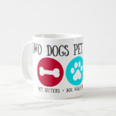 2匹の犬のマグv 2 コーヒーマグカップ (正面左)