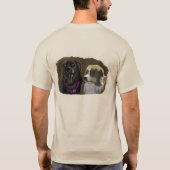 2匹の犬のワイシャツ Tシャツ (裏面)