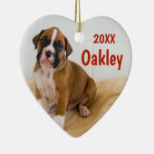 2匹の犬の両面クリスマス犬のオーナメント セラミックオーナメント (右)