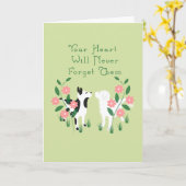 2匹の犬を亡くしたペットの同情カード カード (黄色い花)