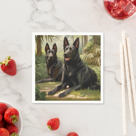 2匹の犬 スタンダードカクテルナプキン (インサイチュ)