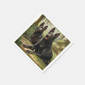 2匹の犬 スタンダードカクテルナプキン (角)