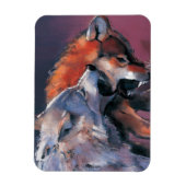 2匹の狼 マグネット (縦)