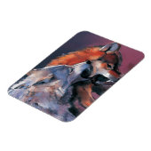 2匹の狼 マグネット (左側)