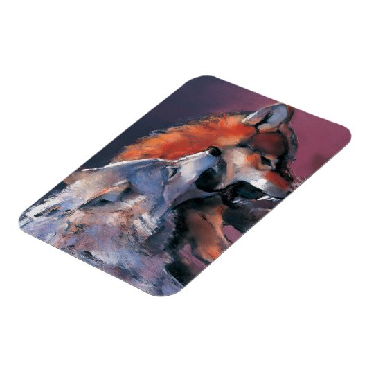 2匹の狼 マグネット (左側)