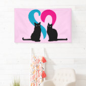 2匹の猫が恋をしている 横断幕 (インサイチュ)