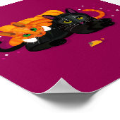 2匹の猫が隣り合わせに並んでいる ポスター (角)