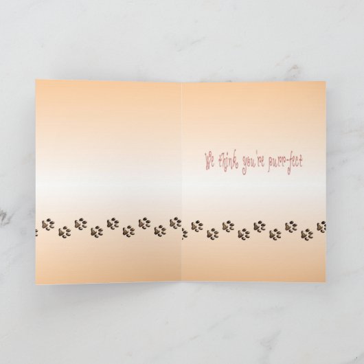 2匹の猫との幸せな母の日 カード (内部)