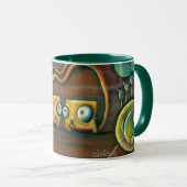 2匹の猫の超現実的なマグ マグカップ (正面右)