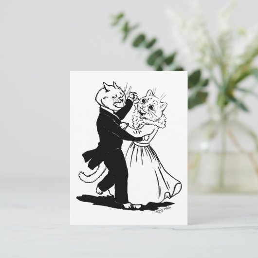2匹の猫の踊り、ルイ・ワイン ポストカード (スタンド正面)