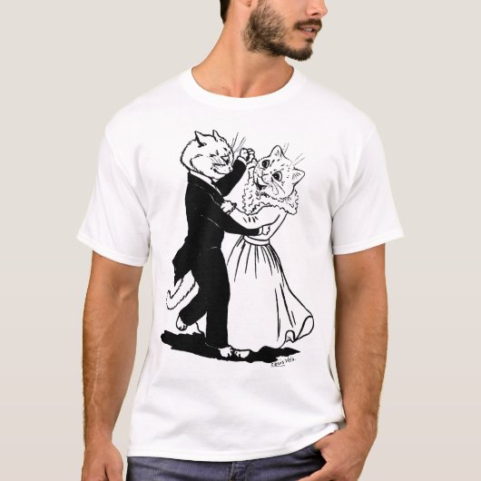 2匹の猫の踊り、ルイ・ワイン Tシャツ (正面)