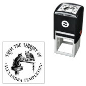 2匹の猫遊チェスの対人図書名 セルフインキングスタンプ (インサイチュ)