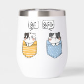 2匹の猫 (背面)