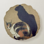 2匹の猫1894年 ラウンドクッション (裏面)