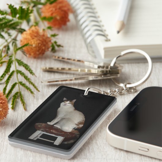 2匹の猫 キーホルダー (正面右)