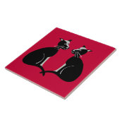 2匹の猫 タイル (側面)