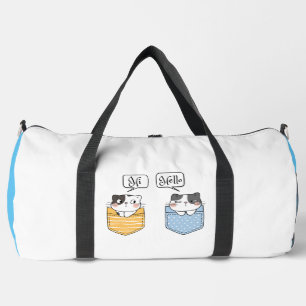 2匹の猫 ダッフルバッグ