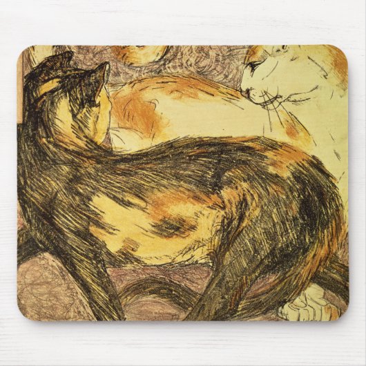 2匹の猫 マウスパッド (正面)