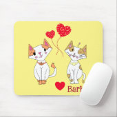 2匹の猫 マウスパッド (マウス)