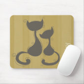 2匹の猫 マウスパッド (マウス)