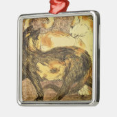 2匹の猫 メタルオーナメント (左)