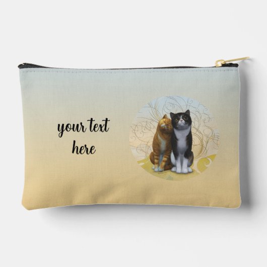 2匹の猫：愛が空中に？コーヒーマグ アクセサリーポーチ (裏面)