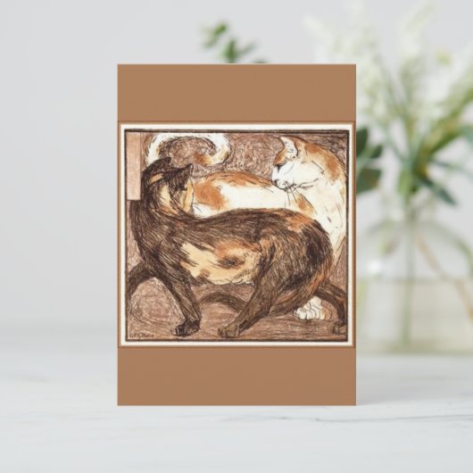 2匹の猫(Franz Marc) カード (スタンド正面)