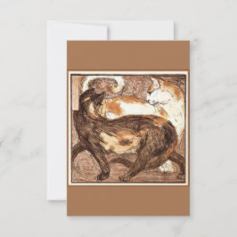 2匹の猫(Franz Marc) カード