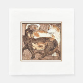 2匹の猫(Franz Marc) スタンダードランチョンナプキン