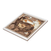 2匹の猫(Franz Marc) タイル (側面)