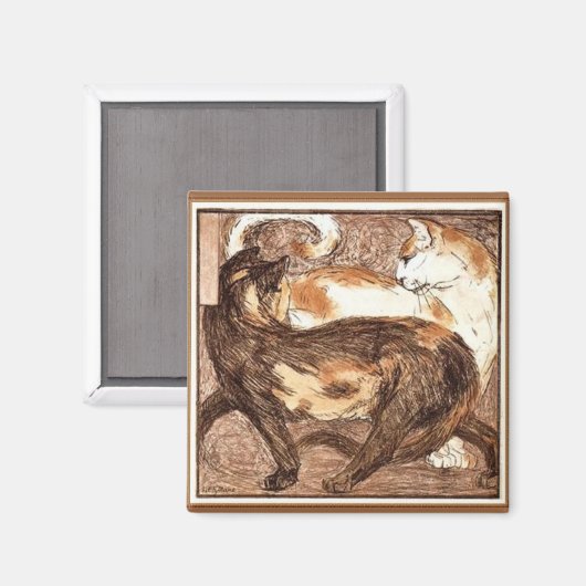 2匹の猫(Franz Marc) マグネット (正面/裏面)
