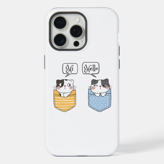2匹の猫 iPhoneケース (裏面)