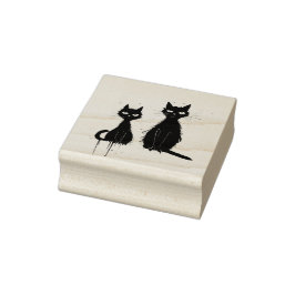 2匹の猫 – Maple Wood Art Stamp ラバースタンプ