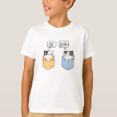 2匹の猫 Tシャツ (正面)