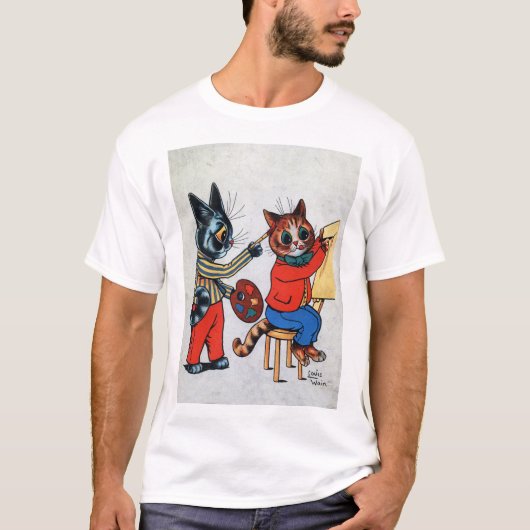 2匹の画家の猫、ルイ・ワイン Tシャツ (正面)