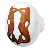 2匹の眺望の人魚の人魚 セラミックノブ (右)