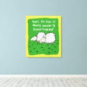 2匹の羊が畑で喋る キャンバスプリント (インサイチュ (ウッドフロア))