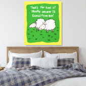 2匹の羊が畑で喋る キャンバスプリント (インサイチュ (寝室))