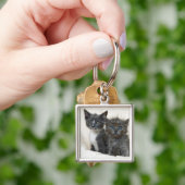 2匹の虎猫の子ネコ キーホルダー (手)