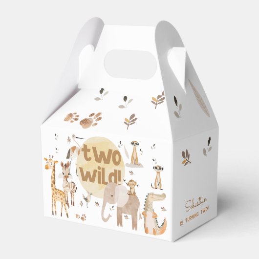 2匹の野生のサファリ動物セカンド子供の誕生日 フェイバーボックス (裏面サイド)