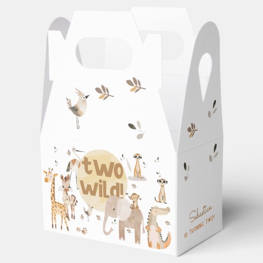 2匹の野生のサファリ動物セカンド子供の誕生日 フェイバーボックス (オープン)