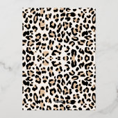 2匹の野生ヒョウのスポット写真キッズ2nd誕生日 箔招待状 (裏面)