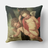 2匹の飛んでいるな天使、保有物イバラの冠 クッション (裏面)