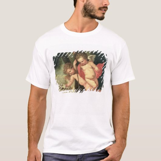 2匹の飛んでいるな天使、保有物イバラの冠 Tシャツ (正面)