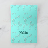 2匹の魚と「正当な理由」の挨拶カーおもしろいド カード (内部)