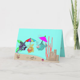 2匹の魚と「正当な理由」の挨拶カーおもしろいド カード